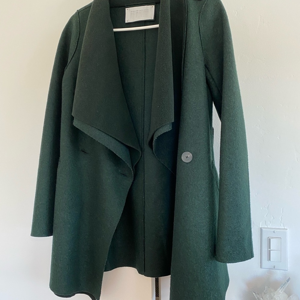 Gorgeous Harris Wharf London Hunter Green Wool Coat
